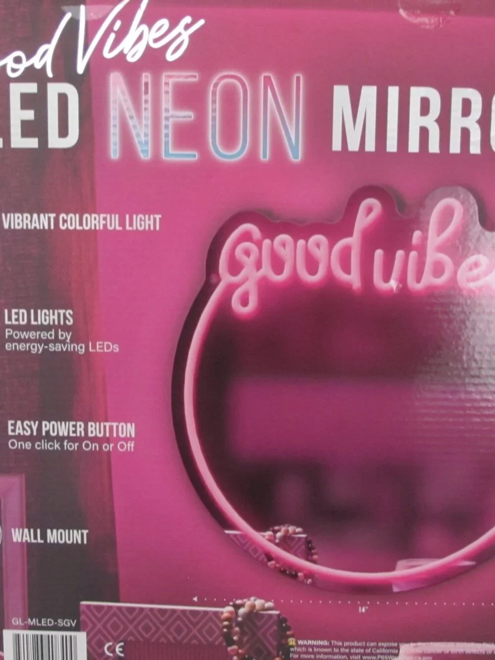 Gabba Goods Good Vibes LED Neon Mirror